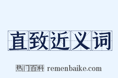 直致近义词是什么意思的图片